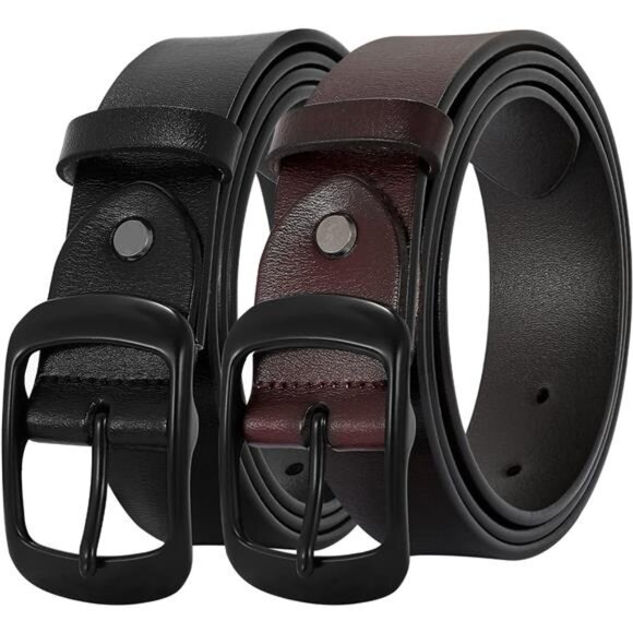 Fashion Womens Leather Belt, Soft Leather Waist Belt with Pin Buckle - Picture 1 of 2